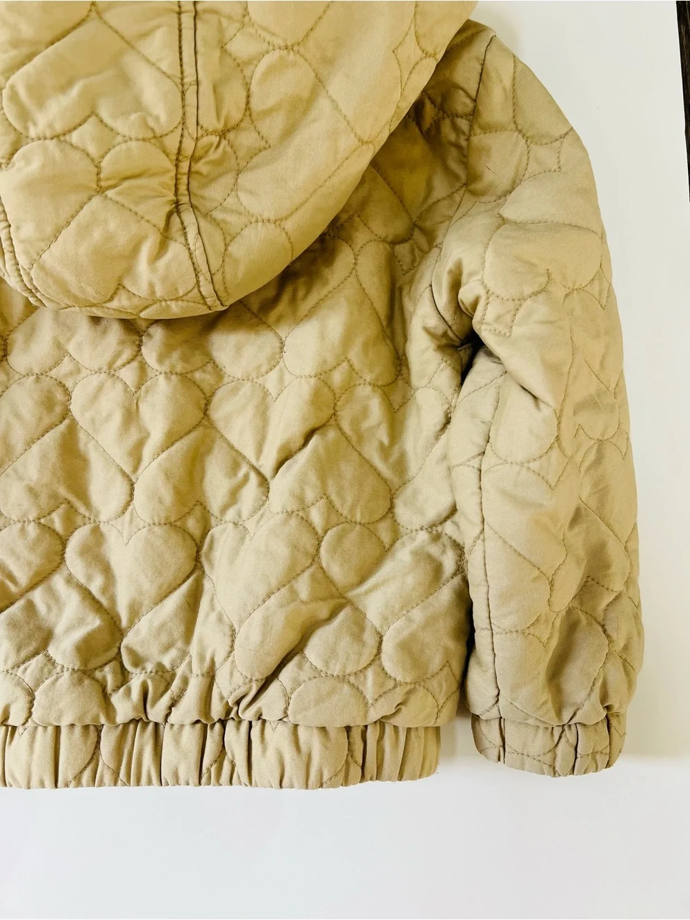 Old Navy Quilted Sherpa-Lined Hooded Jacket - British Khaki size 5T